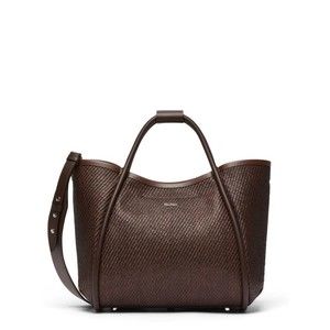 Max Mara Woven Texture Handbag With Smooth Leather Handles - NWT